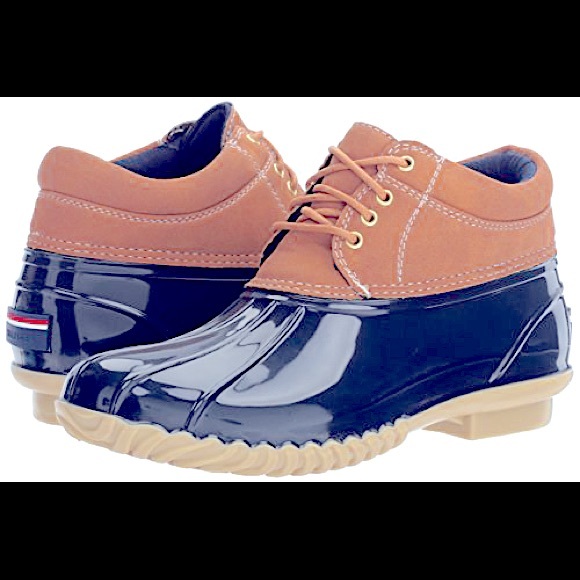 Tommy Hilfiger Women's Heat Rain Snow Boot (Navy & Tan) w/Tommy Stripes Back, 8 - Picture 10 of 17